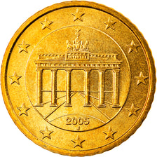 République fédérale allemande, 50 Euro Cent, 2005, Hambourg, FDC, Laiton