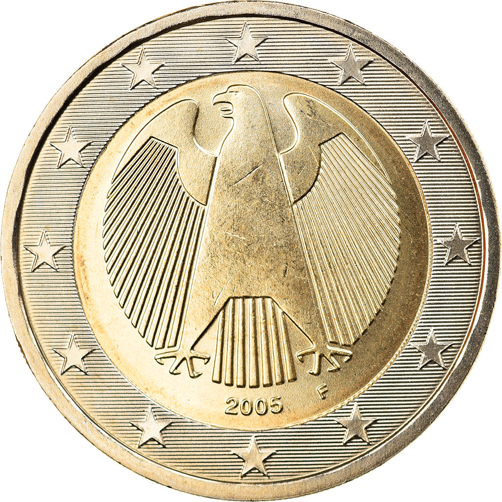 GERMANY - FEDERAL REPUBLIC, 2 Euro, 2005, Stuttgart, MS(65-70), Bi-Metallic