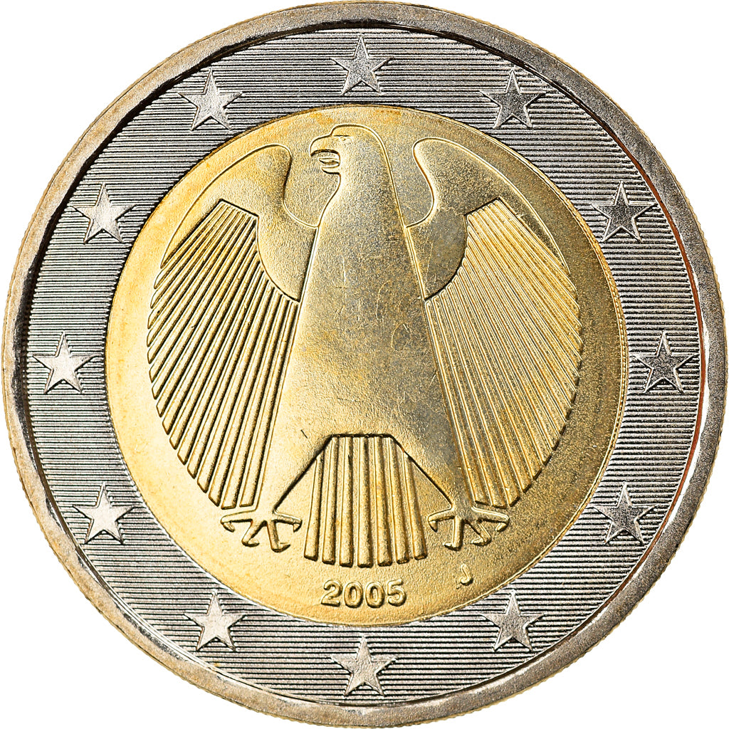 GERMANY - FEDERAL REPUBLIC, 2 Euro, 2005, Hambourg, MS(65-70), Bi-Metallic