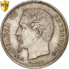 France, Napoleon III, 50 Centimes, 1857, Paris, Silver, PCGS, MS(64)