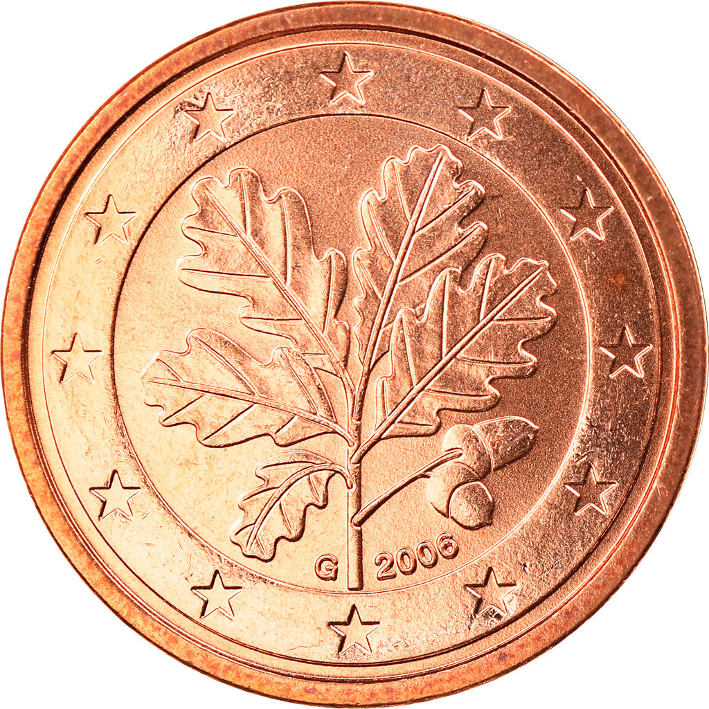 GERMANY - FEDERAL REPUBLIC, 2 Euro Cent, 2006, Karlsruhe, MS(65-70), Copper