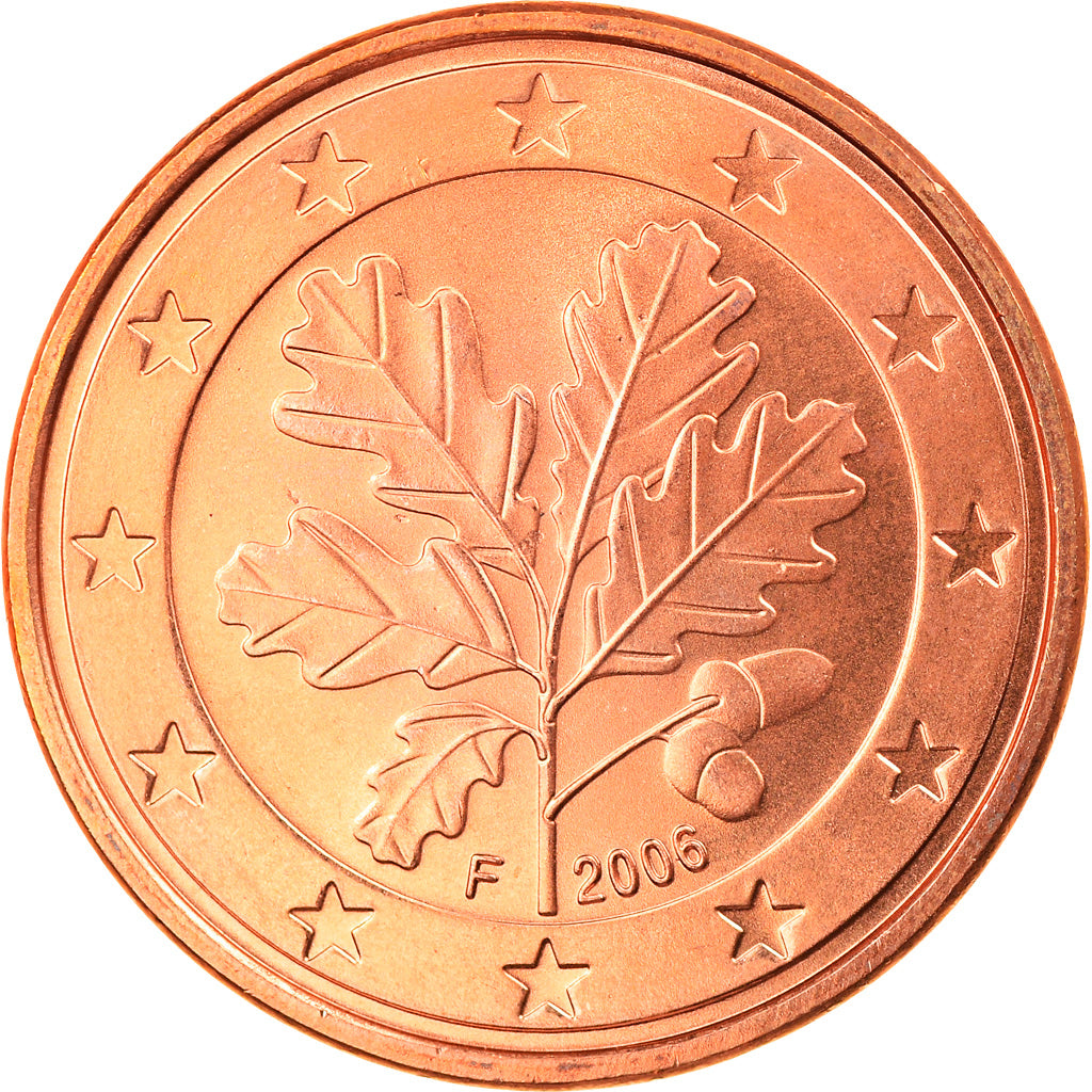 GERMANY - FEDERAL REPUBLIC, 5 Euro Cent, 2006, Stuttgart, MS(65-70), Copper