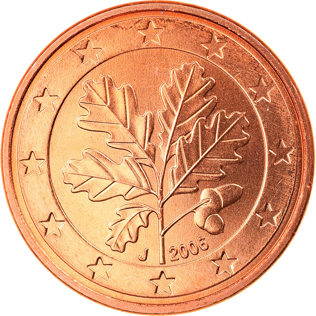 Niemcy - RFN, 5 Euro Cent, 2006, Hambourg, MS(65-70), Miedź platerowana stalą