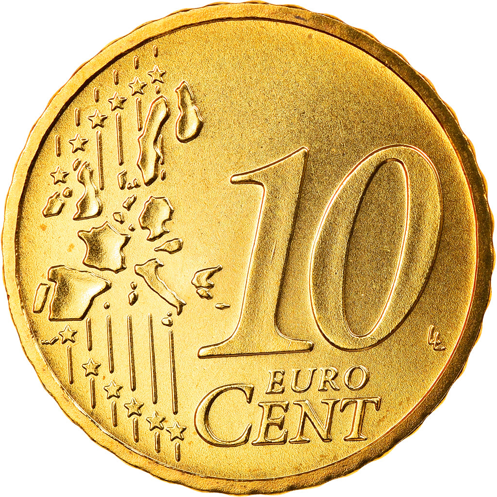 GERMANY - FEDERAL REPUBLIC, 10 Euro Cent, 2006, Munich, MS(65-70), Brass, KM:210