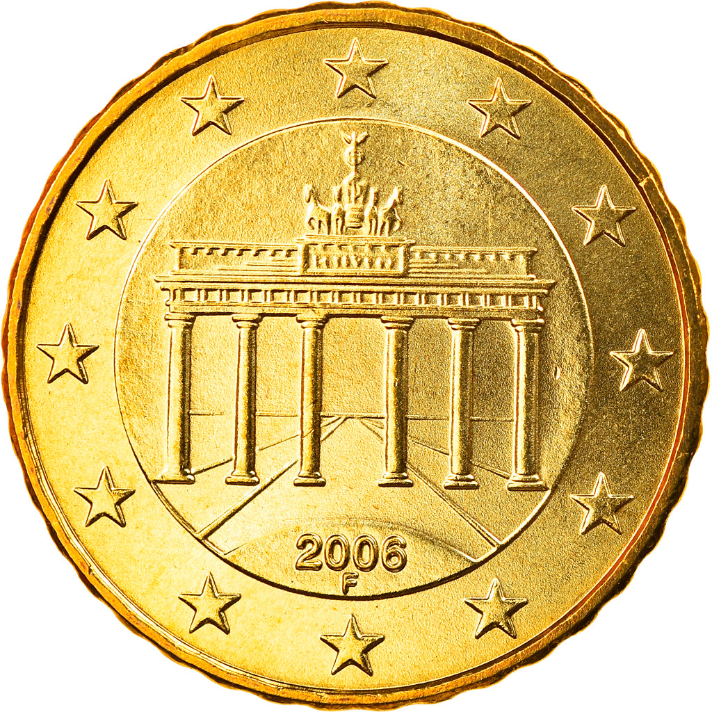 GERMANY - FEDERAL REPUBLIC, 10 Euro Cent, 2006, Stuttgart, MS(65-70), Brass