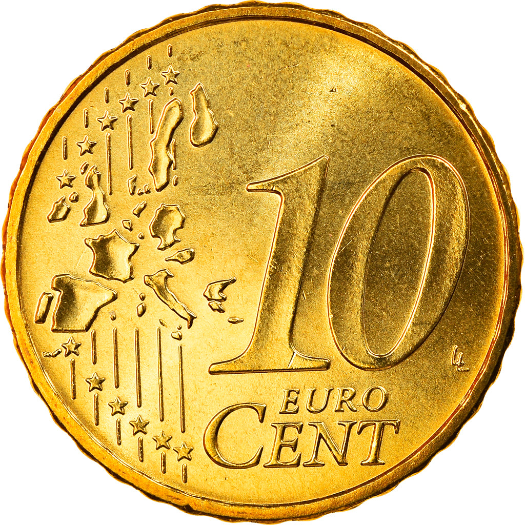 GERMANY - FEDERAL REPUBLIC, 10 Euro Cent, 2006, Stuttgart, MS(65-70), Brass