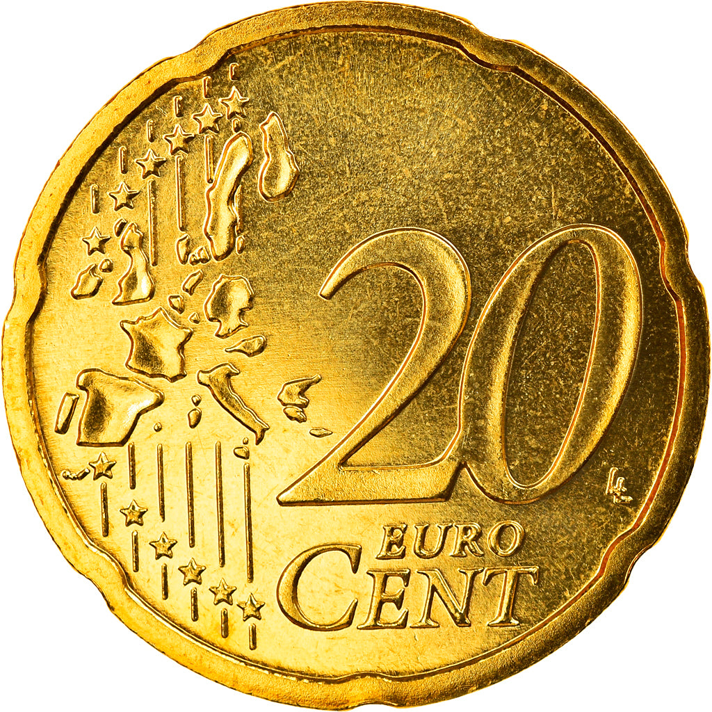 GERMANY - FEDERAL REPUBLIC, 20 Euro Cent, 2006, Berlin, MS(65-70), Brass, KM:211