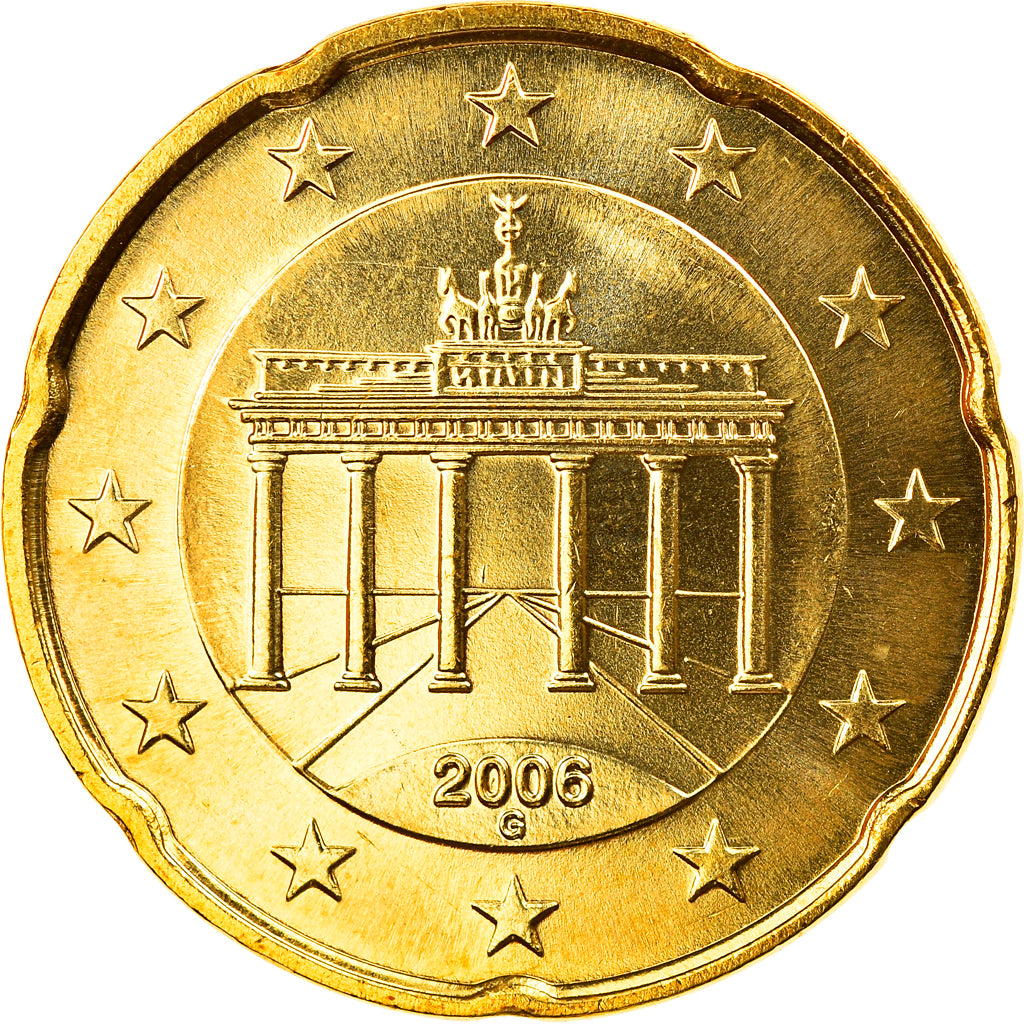 GERMANIA - REPUBBLICA FEDERALE, 20 Euro Cent, 2006, Karlsruhe, FDC, Ottone