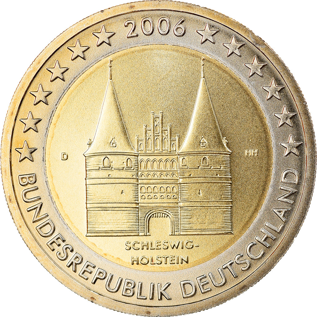 République fédérale allemande, 2 Euro, Schleswig-Holstein, 2006, Munich, FDC