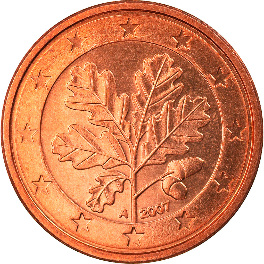 GERMANY - FEDERAL REPUBLIC, Euro Cent, 2007, Berlin, MS(65-70), Copper Plated