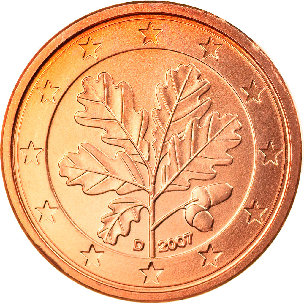 GERMANIA - REPUBBLICA FEDERALE, Euro Cent, 2007, Munich, FDC, Acciaio placcato