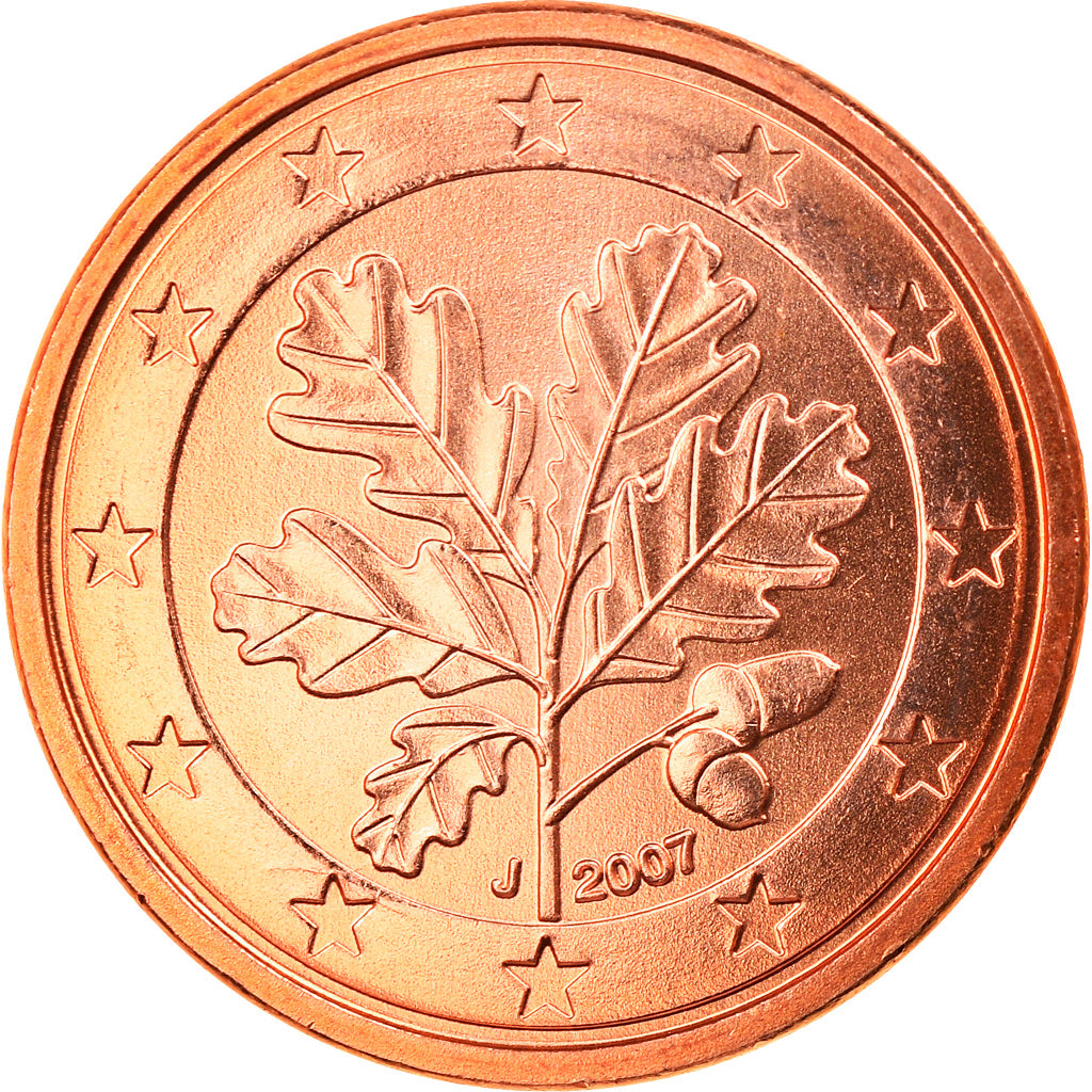 GERMANY - FEDERAL REPUBLIC, Euro Cent, 2007, Hambourg, MS(65-70), Copper Plated