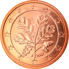 GERMANY - FEDERAL REPUBLIC, Euro Cent, 2007, Hambourg, MS(65-70), Copper Plated