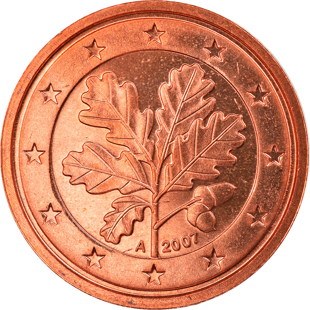 GERMANIA - REPUBBLICA FEDERALE, 2 Euro Cent, 2007, Berlin, FDC, Acciaio placcato