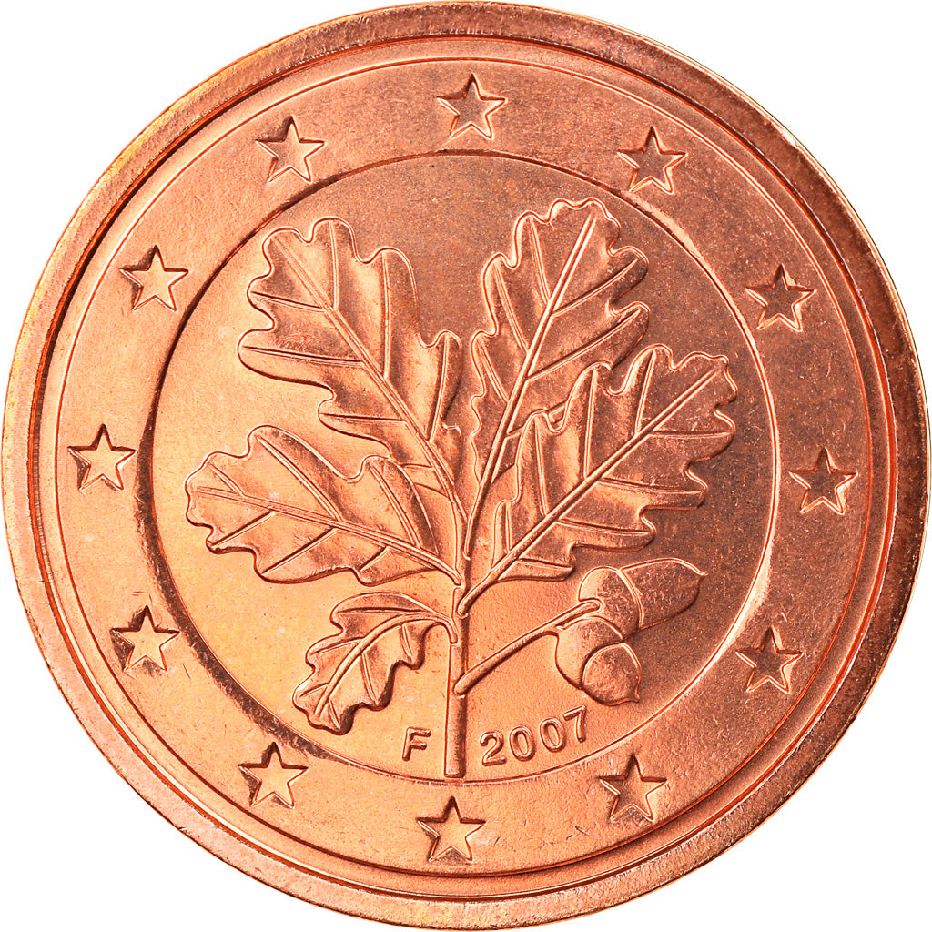 ALEMANHA - REPÚBLICA FEDERAL, 2 Euro Cent, 2007, Stuttgart, MS(65-70), Aço