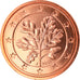 GERMANY - FEDERAL REPUBLIC, 2 Euro Cent, 2007, Hambourg, MS(65-70), Copper