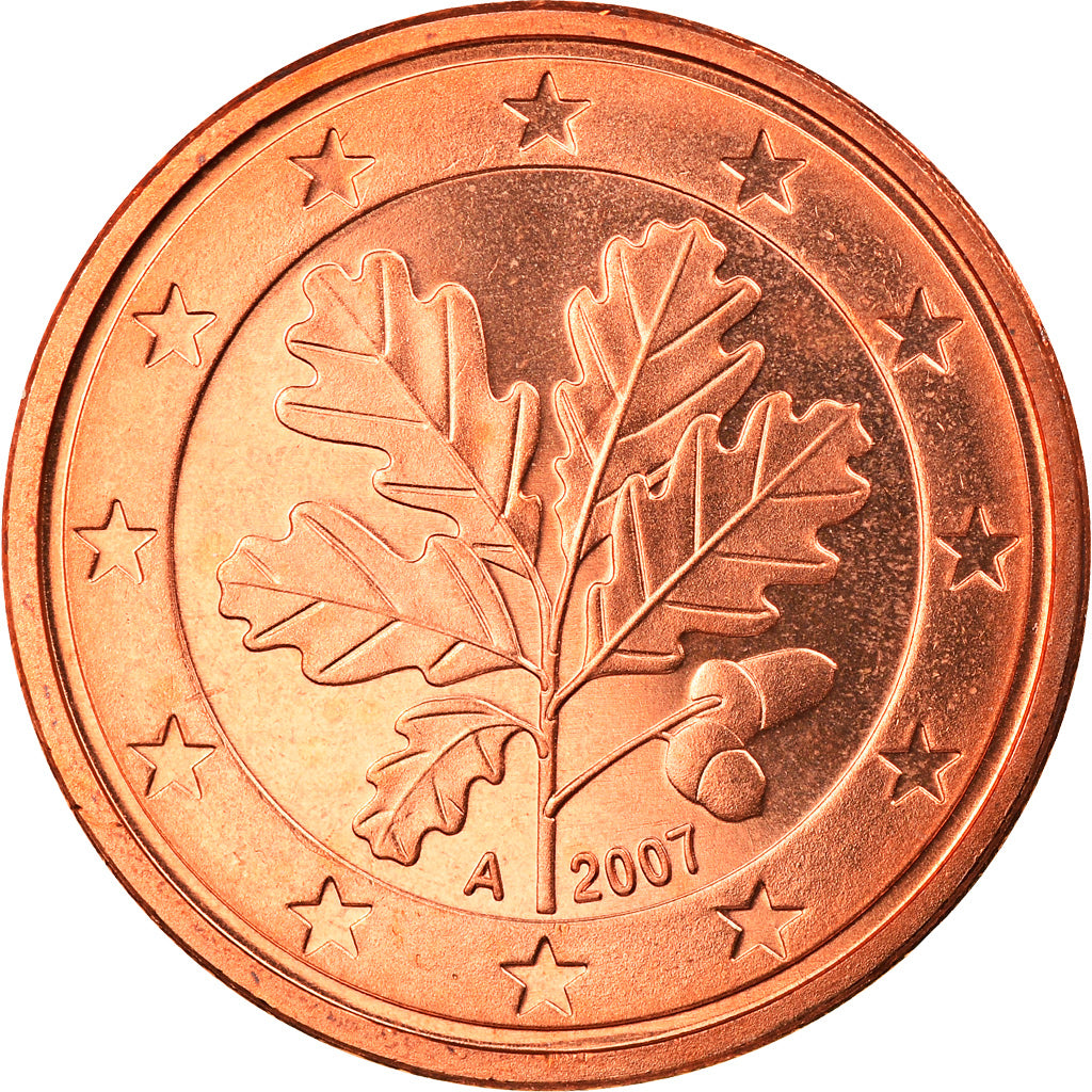 GERMANIA - REPUBBLICA FEDERALE, 5 Euro Cent, 2007, Berlin, FDC, Acciaio placcato