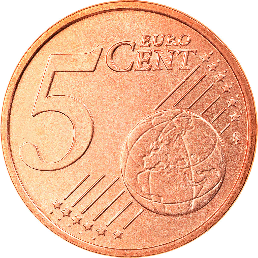 GERMANY - FEDERAL REPUBLIC, 5 Euro Cent, 2007, Munich, MS(65-70), Copper Plated