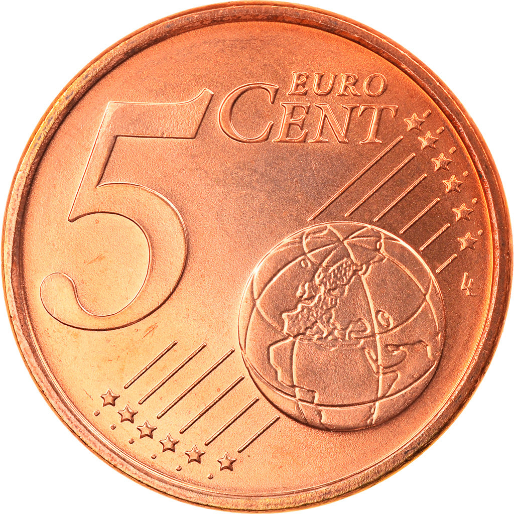 GERMANIA - REPUBBLICA FEDERALE, 5 Euro Cent, 2007, Stuttgart, FDC, Acciaio