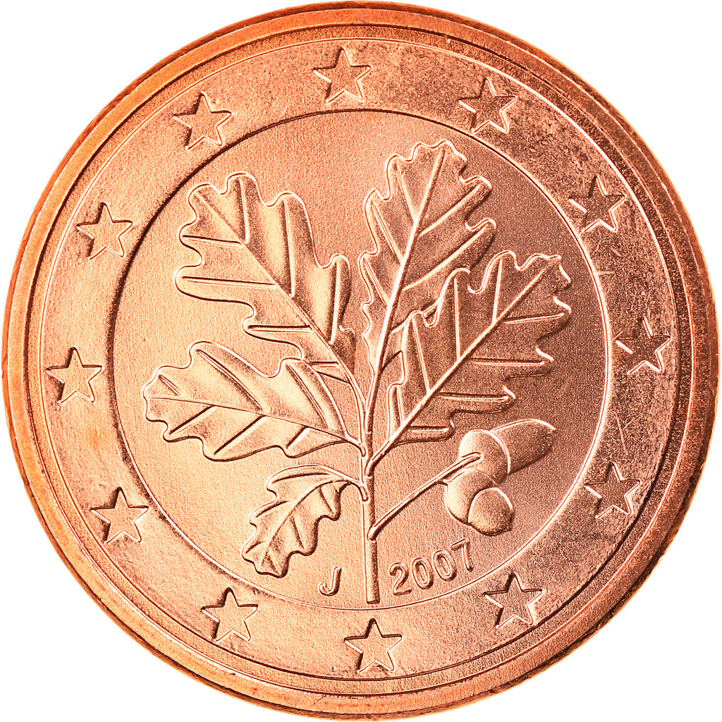 ALEMANHA - REPÚBLICA FEDERAL, 5 Euro Cent, 2007, Hambourg, MS(65-70), Aço