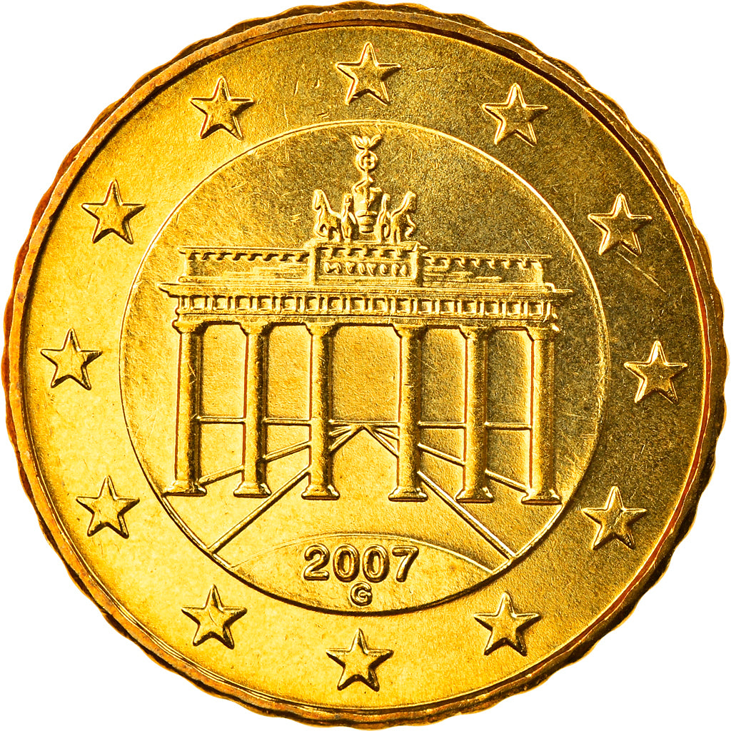 GERMANIA - REPUBBLICA FEDERALE, 10 Euro Cent, 2007, Karlsruhe, FDC, Ottone