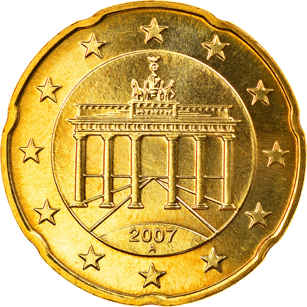 GERMANIA - REPUBBLICA FEDERALE, 20 Euro Cent, 2007, Berlin, FDC, Ottone, KM:255