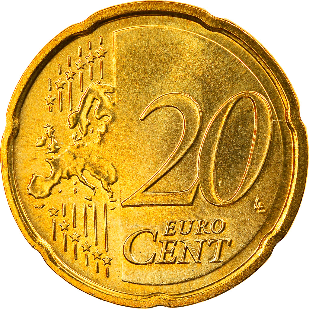 GERMANIA - REPUBBLICA FEDERALE, 20 Euro Cent, 2007, Stuttgart, FDC, Ottone