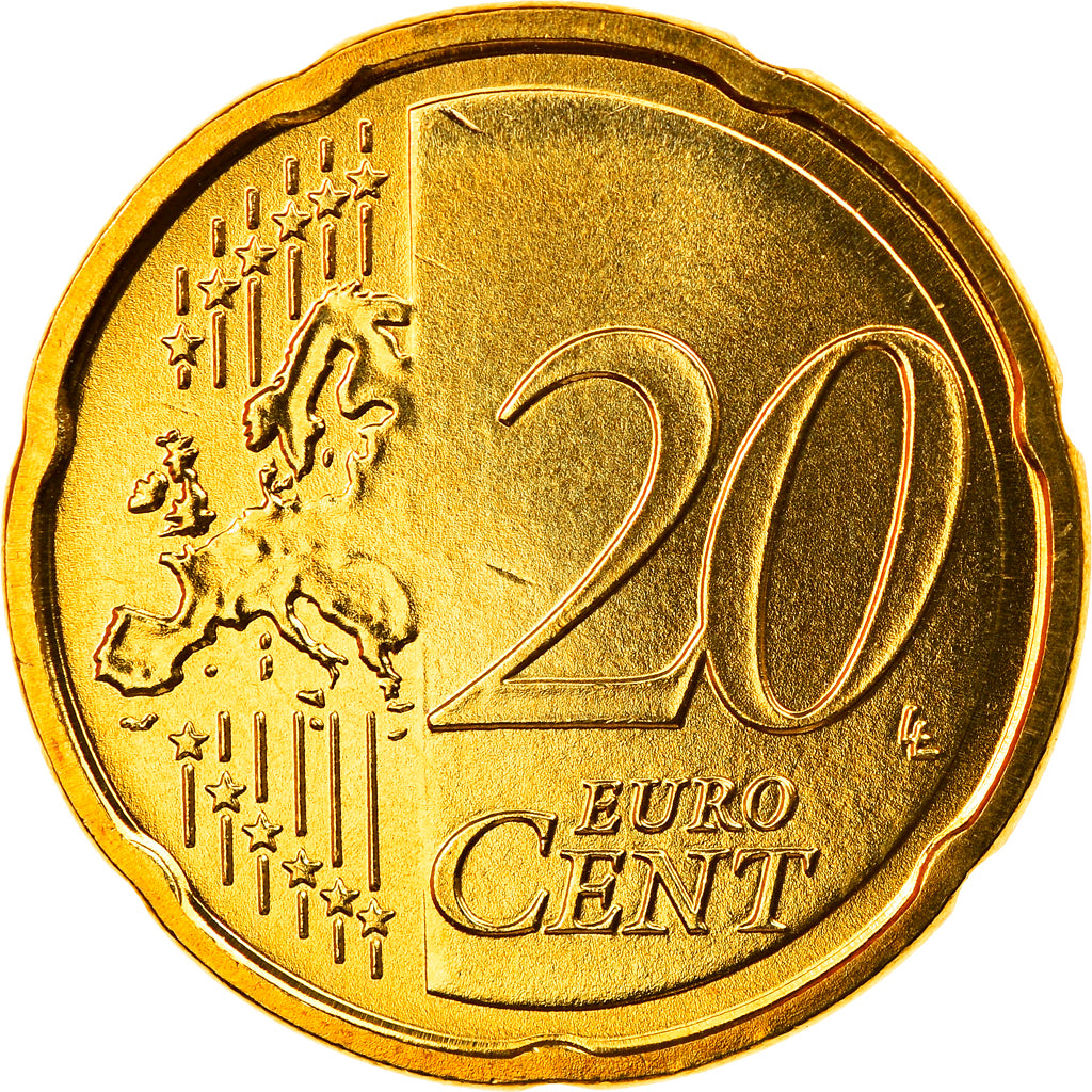 ALEMANHA - REPÚBLICA FEDERAL, 20 Euro Cent, 2007, Hambourg, MS(65-70), Latão