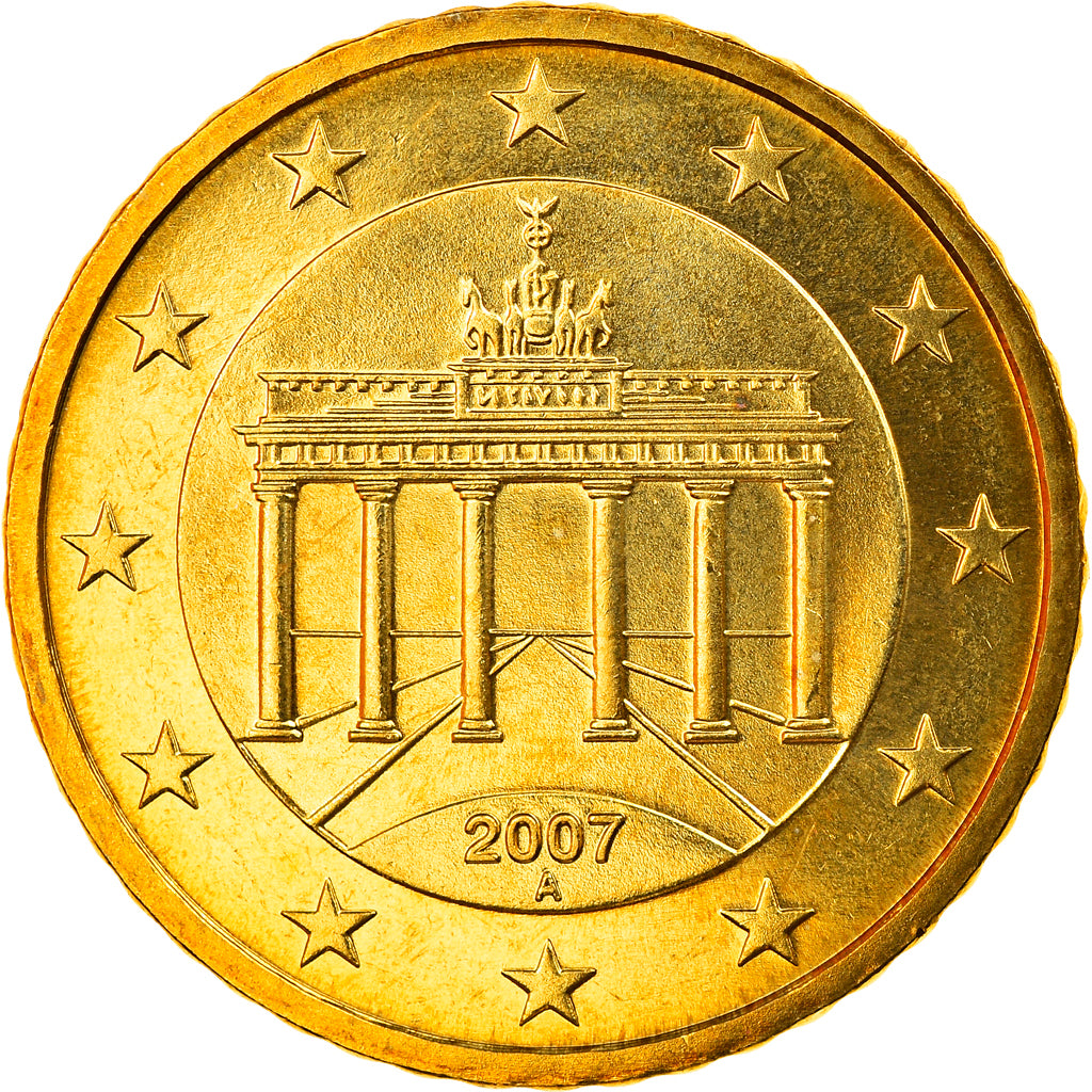 Bundesrepublik Deutschland, 50 Euro Cent, 2007, Berlin, STGL, Messing, KM:256