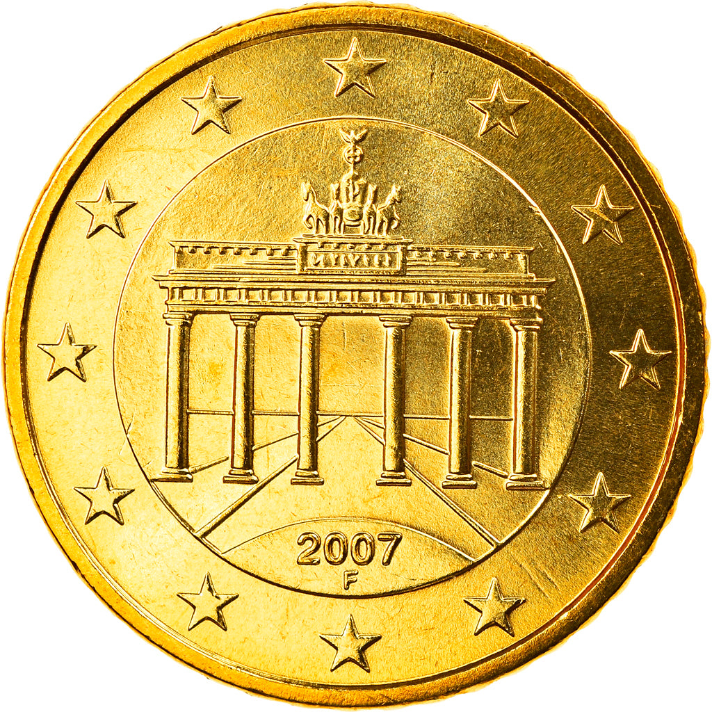 Bundesrepublik Deutschland, 50 Euro Cent, 2007, Stuttgart, STGL, Messing, KM:256