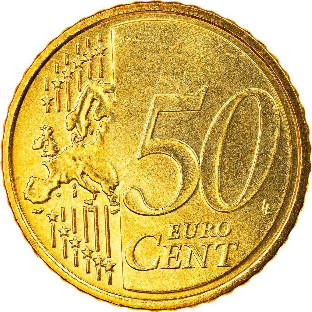 GERMANY - FEDERAL REPUBLIC, 50 Euro Cent, 2007, Karlsruhe, MS(65-70), Brass