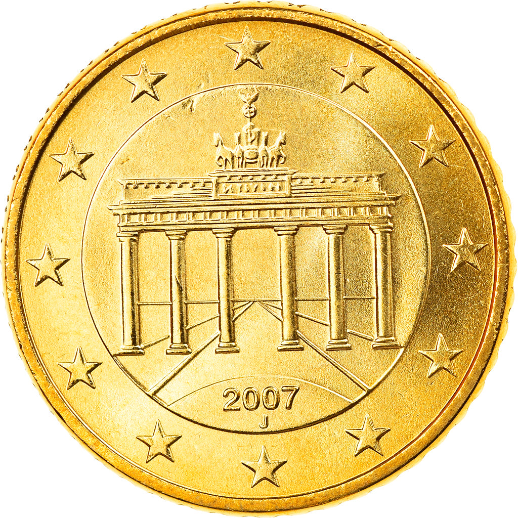 Bundesrepublik Deutschland, 50 Euro Cent, 2007, Hambourg, STGL, Messing, KM:256