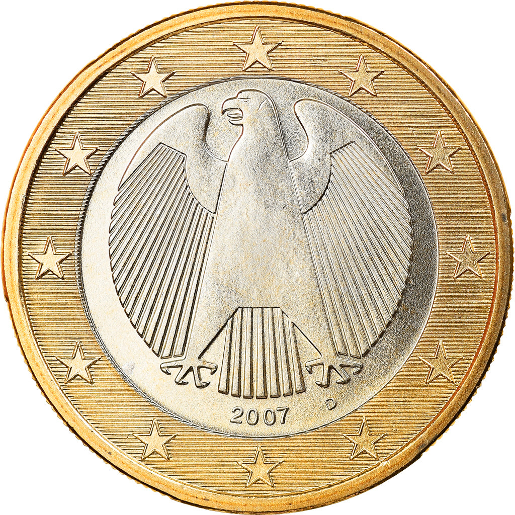 GERMANY - FEDERAL REPUBLIC, Euro, 2007, Munich, MS(65-70), Bi-Metallic, KM:257