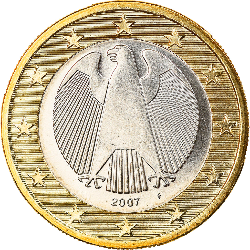 GERMANY - FEDERAL REPUBLIC, Euro, 2007, Stuttgart, MS(65-70), Bi-Metallic