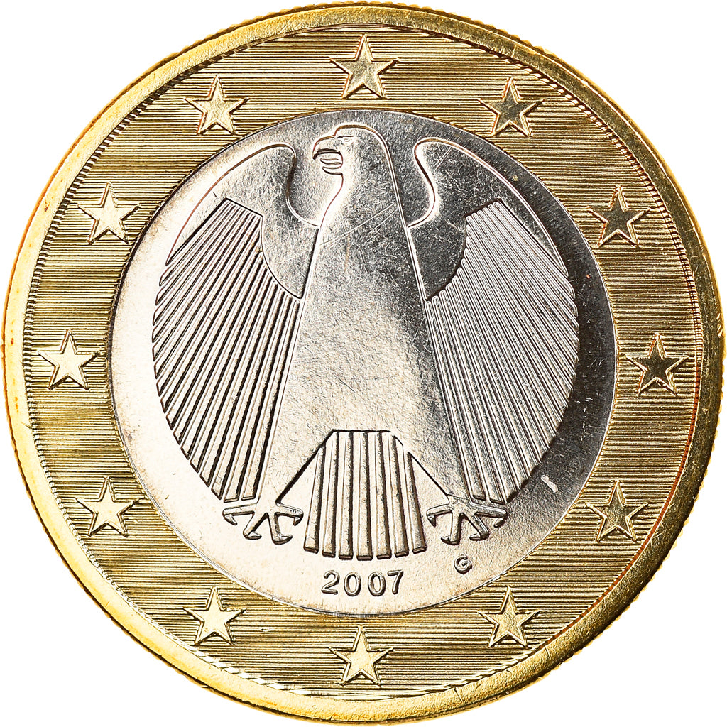 GERMANY - FEDERAL REPUBLIC, Euro, 2007, Karlsruhe, MS(65-70), Bi-Metallic