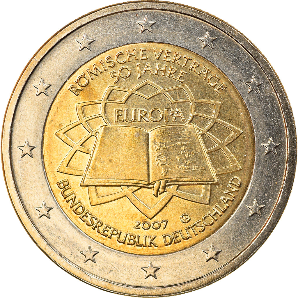 GERMANY - FEDERAL REPUBLIC, 2 Euro, Traité de Rome 50 ans, 2007, Karlsruhe
