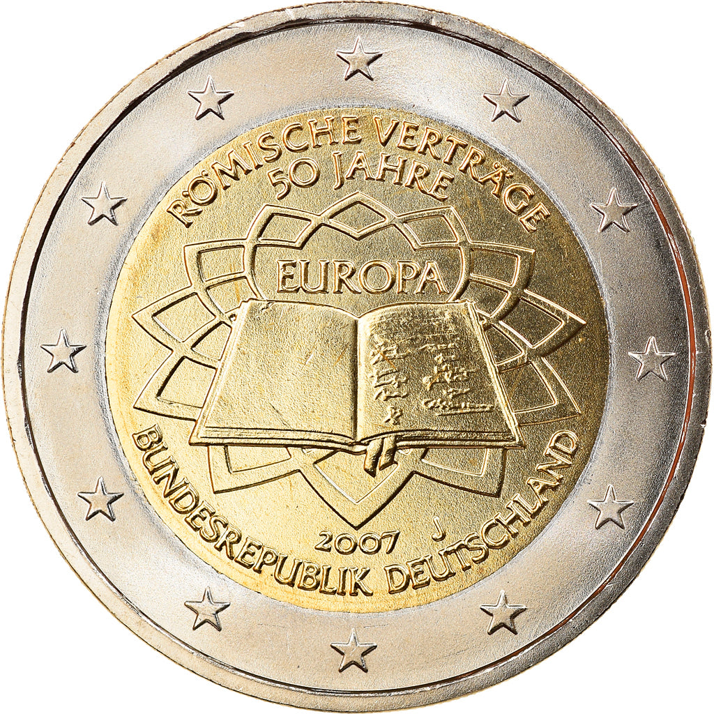GERMANY - FEDERAL REPUBLIC, 2 Euro, Traité de Rome 50 ans, 2007, Hambourg