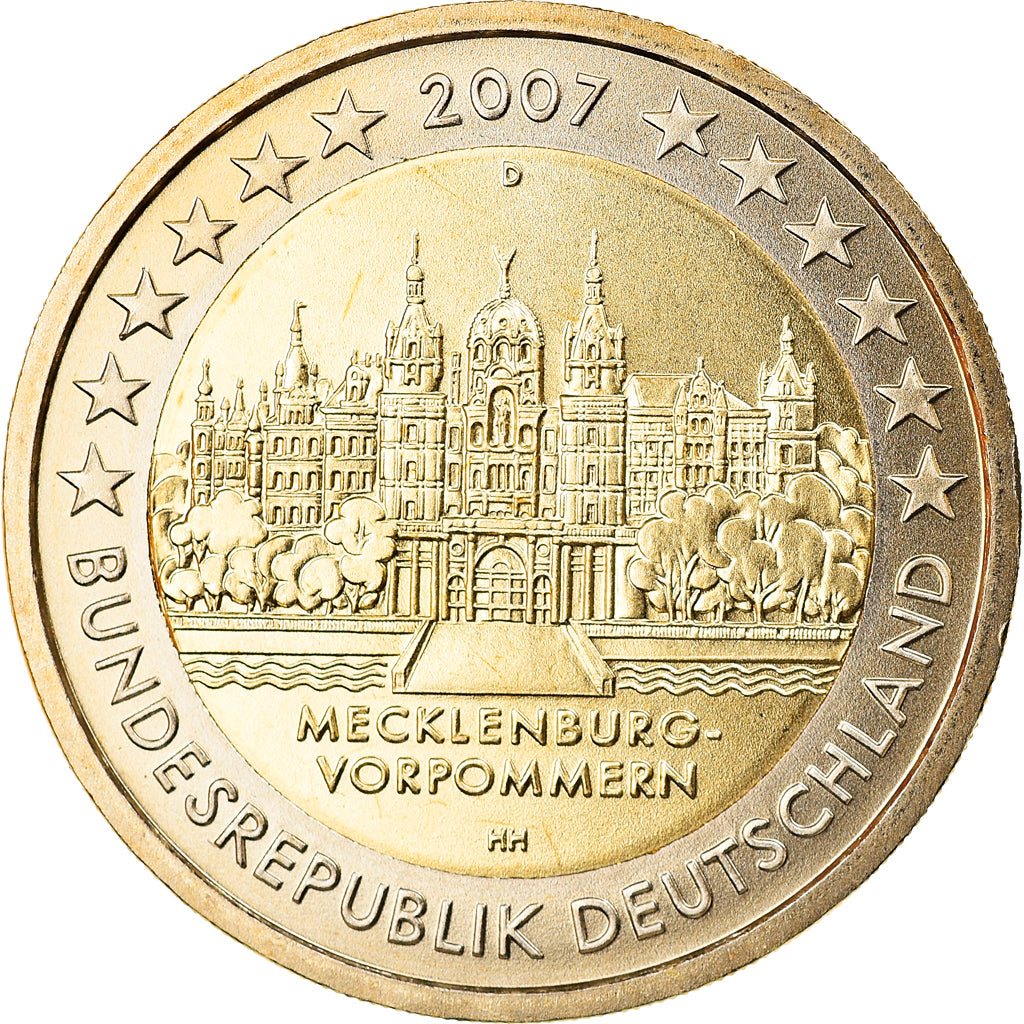 Bundesrepublik Deutschland, 2 Euro, 2007, Munich, STGL, Bi-Metallic, KM:260