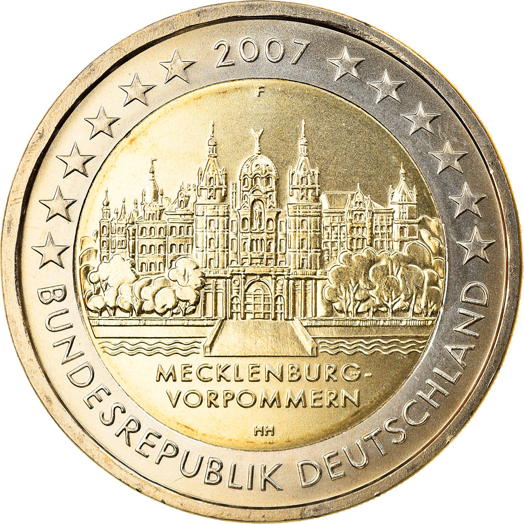 GERMANIA - REPUBBLICA FEDERALE, 2 Euro, 2007, Stuttgart, FDC, Bi-metallico