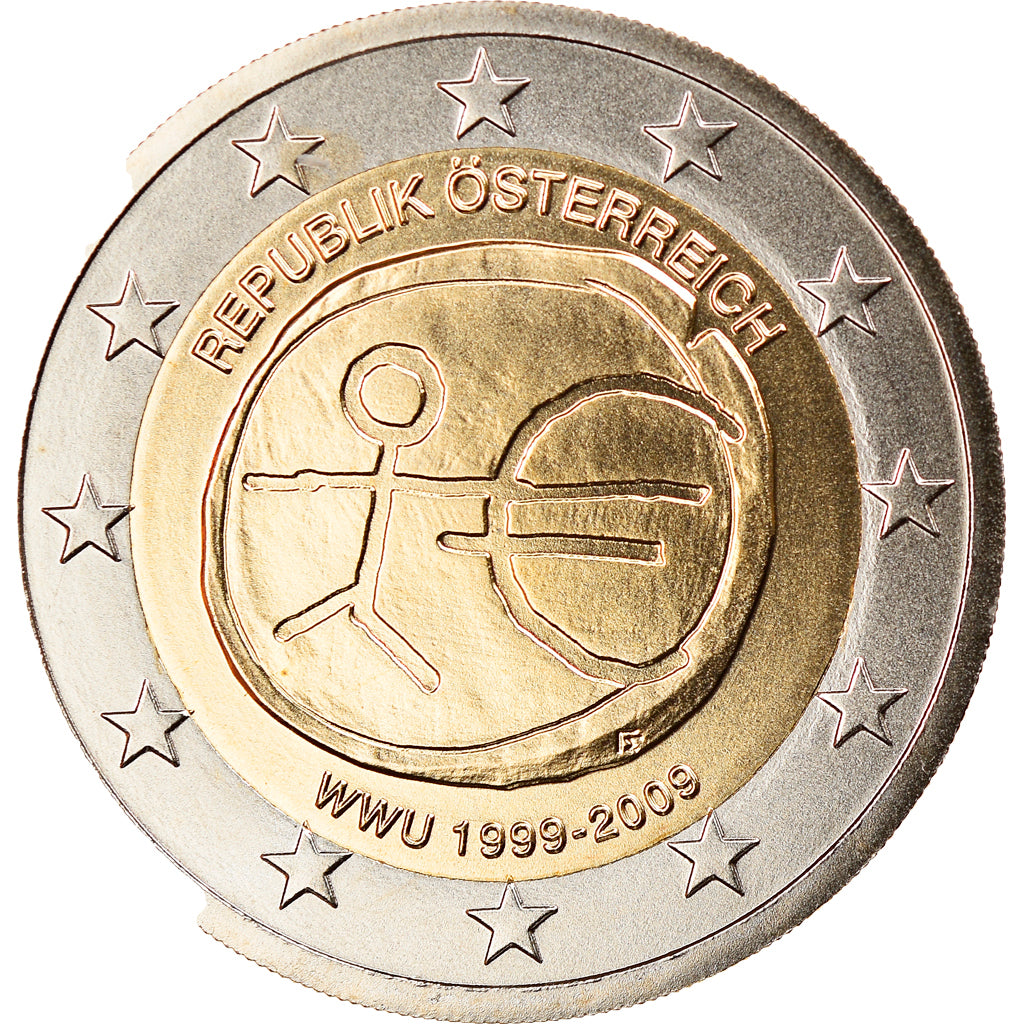 Autriche, 2 Euro, EMU, 2009, Vienna, FDC, Bi-Metallic, KM:3175