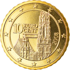 Austria, 10 Euro Cent, 2008, Vienna, FDC, Ottone, KM:3139
