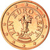 Austria, Euro Cent, 2005, Vienna, MS(65-70), Miedź platerowana stalą, KM:3082