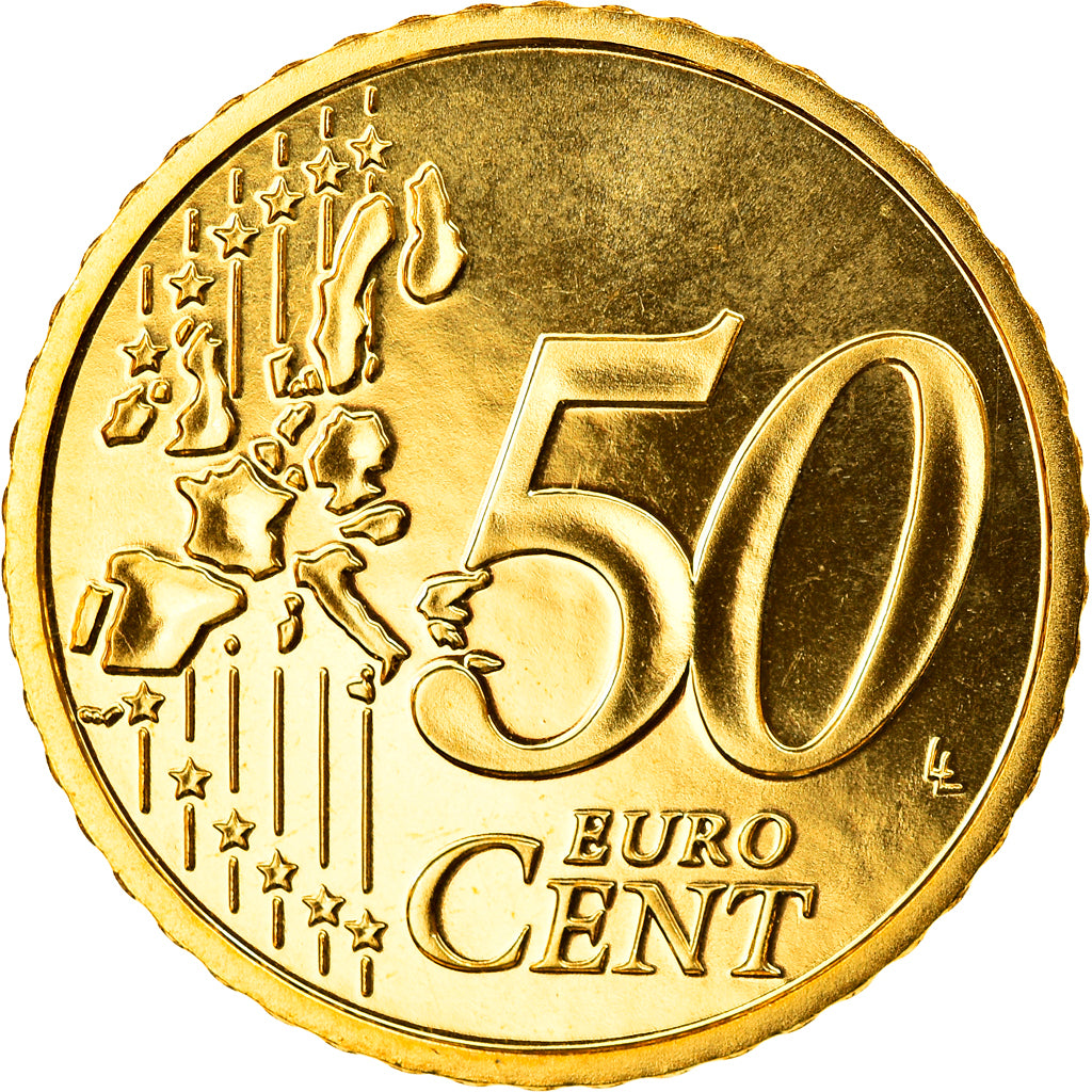 Austria, 50 Euro Cent, 2004, Vienna, MS(65-70), Brass, KM:3087