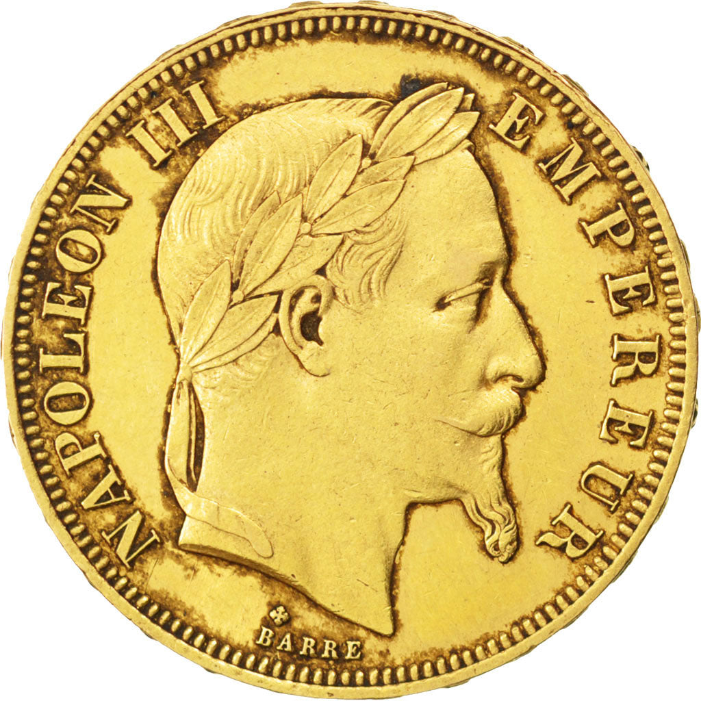Coin, France, Napoleon III, Napoléon III, 50 Francs, 1866, Strasbourg