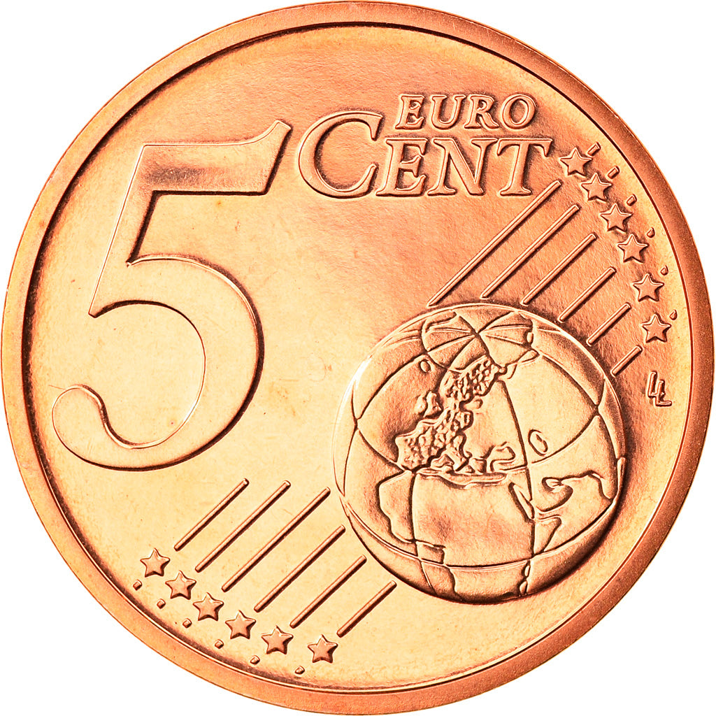 Österreich, 5 Euro Cent, 2002, Vienna, STGL, Copper Plated Steel, KM:3084