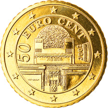 Oostenrijk, 50 Euro Cent, 2002, Vienna, FDC, Tin, KM:3087