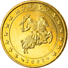 Monaco, 50 Euro Cent, 2002, AU(55-58), Brass, Gadoury:MC177, KM:172
