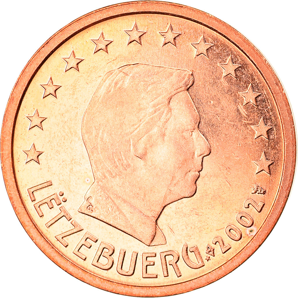 Luksemburg, 2 Euro Cent, 2002, Proof, MS(65-70), Miedź platerowana stalą