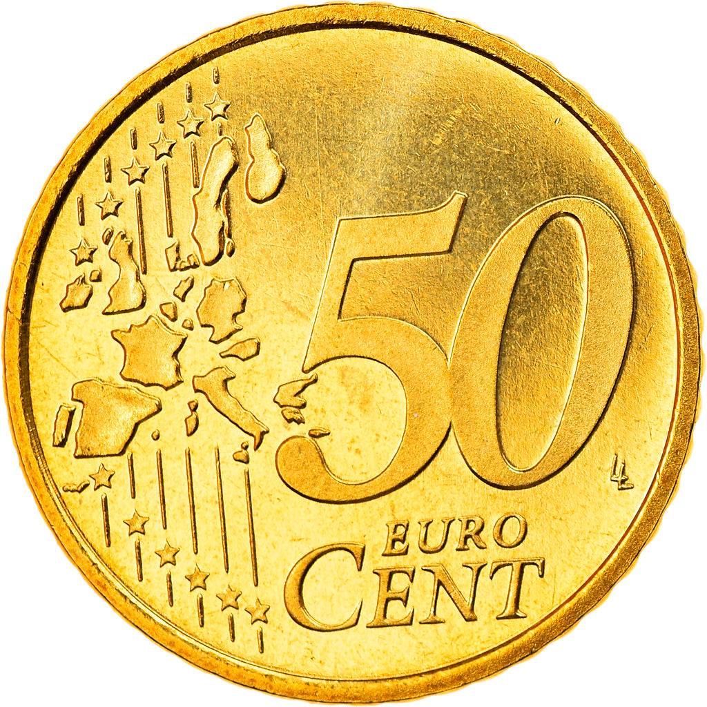 Luxemburgo, 50 Euro Cent, 2002, Utrecht, Proof, MS(65-70), Latão, KM:80