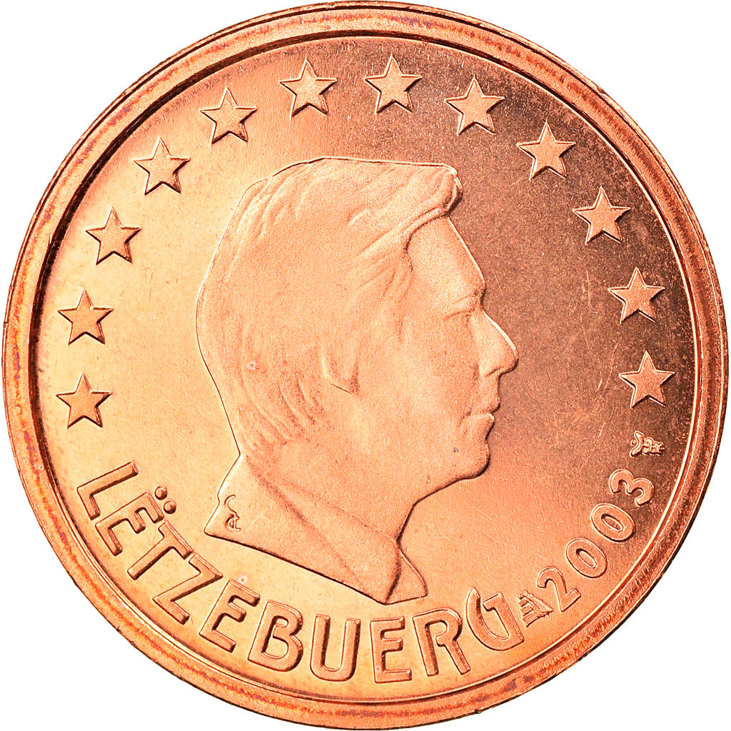 Luksemburg, 2 Euro Cent, 2003, Proof, MS(65-70), Miedź platerowana stalą